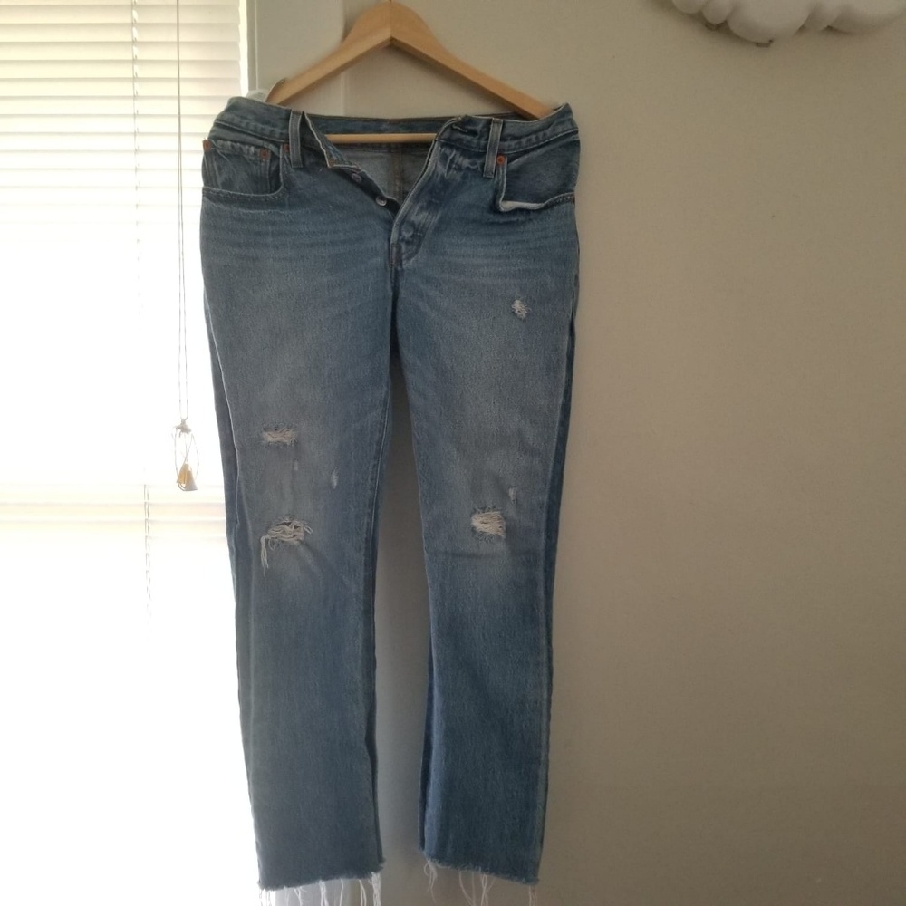 Levi's Womens Denim Straight Leg Jeans